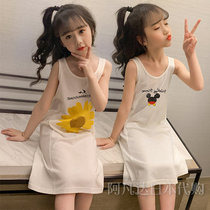Japan JULITPET childrens nightdress summer girl cotton thin summer suspender cute Mickey loose girl pajamas