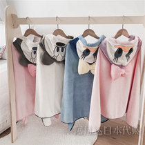 Japanese Japanese GP parent-child bath towel shawl animal shape cartoon with hat baby cute super absorbent beach towel
