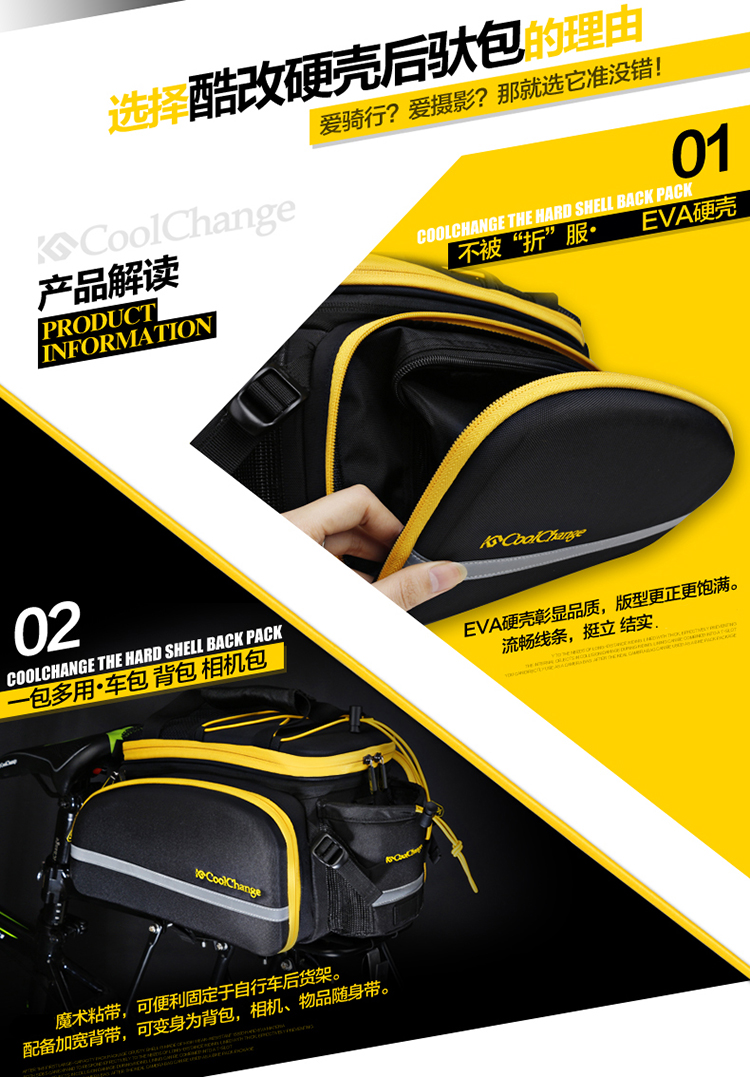 Sacoche pour vélo mixte COOLCHANGE - Ref 2232255 Image 12