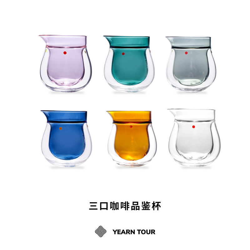 Artistic Coffee Cup with Three Senses of Taste, Double-Layered, Handmade, High Aesthetic Value, High Borosilicate Glass, ins Style Concentrated Competition Artistic Coffee Cup with Three Senses of Taste, Double-Layered, Handmade, High Aesthetic Value, High Borosilicate Glass, ins Style Concentrated Competition