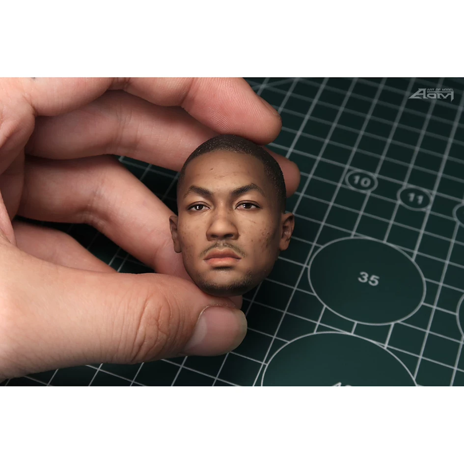 [Дополнительная оплата] Голова скульптуры Derrick Rose в спокойном pro-painted стиле 1/6