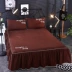 Hàn Quốc phiên bản của nhân vật đơn giản tinh khiết màu xám một mảnh giường ren bedspread váy Simmons tấm trượt 1.5m1.8m2 mét - Váy Petti