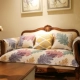 bộ khăn kết hợp ghế sofa đệm sofa đệm trượt bông cổ điển vải mộc hoa bông hộ gia đình dựa Mỹ - Ghế đệm / đệm Sofa