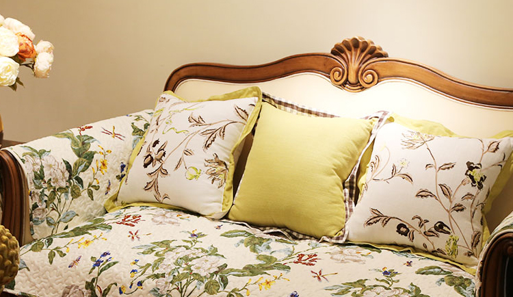 bộ khăn kết hợp ghế sofa đệm sofa đệm trượt bông cổ điển vải mộc hoa bông hộ gia đình dựa Mỹ - Ghế đệm / đệm Sofa thảm ghế sofa