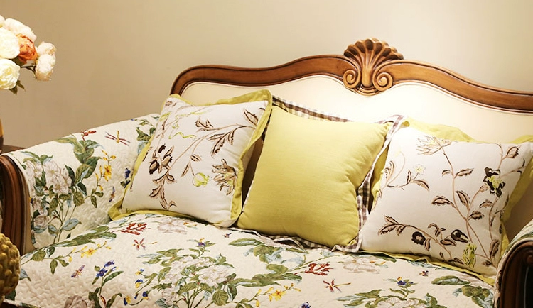bộ khăn kết hợp ghế sofa đệm sofa đệm trượt bông cổ điển vải mộc hoa bông hộ gia đình dựa Mỹ - Ghế đệm / đệm Sofa