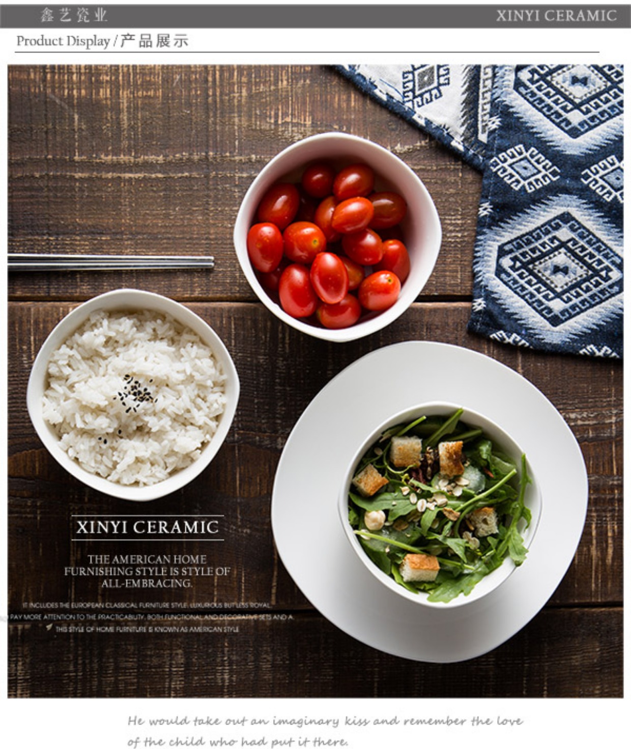 Bát vuông nhà gốm sứ ăn bát nhỏ bát trắng tinh khiết dành cho người lớn bát cơm salad bát sáng tạo bộ đồ ăn châu Âu bộ chén dĩa sứ