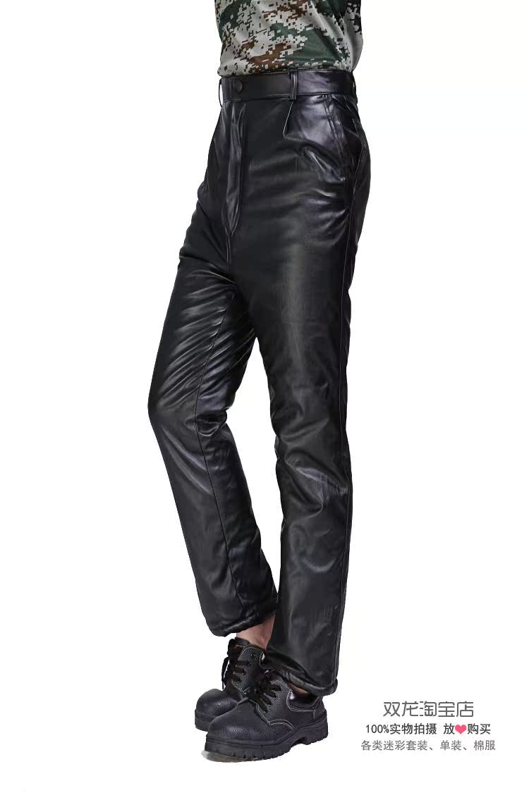 Pantalon cuir homme droit pour hiver - Ref 1488108 Image 11
