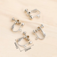 E4-3-02#белый k-color полушарим винтовой зажим для уха 10