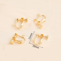 E4-3-05#Золотая плосковая винтовая зажима 10