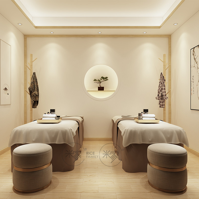 Red Medical Beauty Pavilion Designed to Manage the Skin Hairdresser Barber Shop Decoration Design