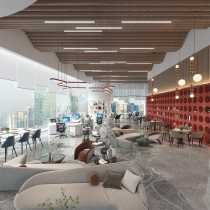 Hangzhou office decoration design renderings office building conference room exhibition hall large factory design drawing