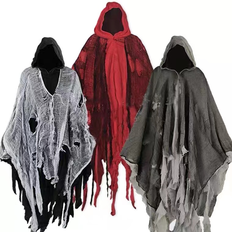 Haunted House Props Cos Wizard Robe Halloween Costume Escape Room Npc Scary Death Cloak Demon Cloak Haunted House Props Cos Wizard Robe Halloween Costume Escape Room Npc Scary Death Cloak Demon Cloak