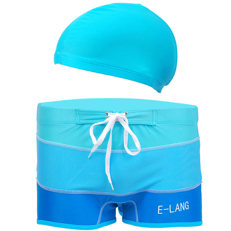 Men Swim Pants Beach Pants Wave Sexy Adult Speed Dry Layer Flat Corner Swimming Cap Stylish Swimsuit Swimsuit Pants