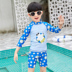 Đồ bơi trẻ em nữ chia tay trẻ em trẻ em 2-3-4-10 tuổi Trẻ em mặt trời dài tay cô gái đồ bơi - Bộ đồ bơi của Kid áo bơi cho bé Bộ đồ bơi của Kid
