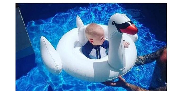 Du thuyền nhỏ bể bơi vòng tròn thiên nga nhỏ bơi vòng bơm hơi trẻ em đồ chơi lớn ngỗng trắng flamingo 1-4 tuổi phao bơi chống lật cho bé