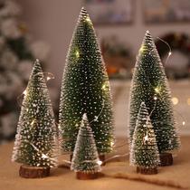 Carolyn Christmas decoration Christmas Tree ornaments Mini White Christmas Pine needle tree table bar