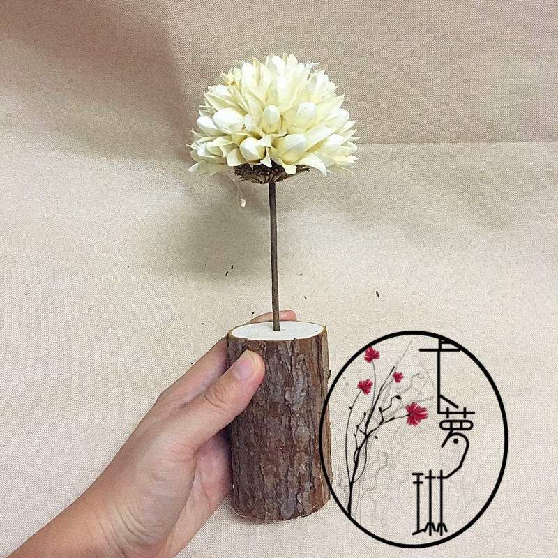 Caroline handmade hoa khô micro cảnh trang trí cảnh quan Giáng sinh hình nón thông đồ trang trí bằng gỗ pier DIY trang trí đồ trang trí cọc gỗ kệ tủ trang trí phòng khách