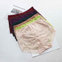 Fat plus size loose fat MM female 200 pounds incognito high waist lace sexy cotton bottom flat angle underwear large pants