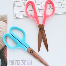 3D concave pullle scissors arc precision labor-saving Japanese PLUS students sharp plated titanium cut adhesive tape