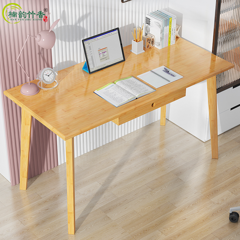 Computer Desk, Desktop Home Study Table, Simple Office Desk, Student Desk, Girl's Bedroom Small Simple Bamboo Table