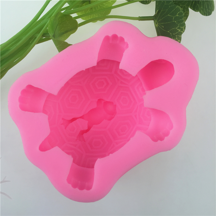 Xà phòng làm bằng tay hình con rùa xà phòng silicone Khuôn sô cô la fondant Khuôn DIY nướng bánh trang trí khay làm bánh