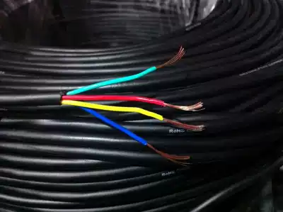 RVV wire 4 core 0 3 square induction switch servo motor power cord coding line signal drag chain is very soft and resistant