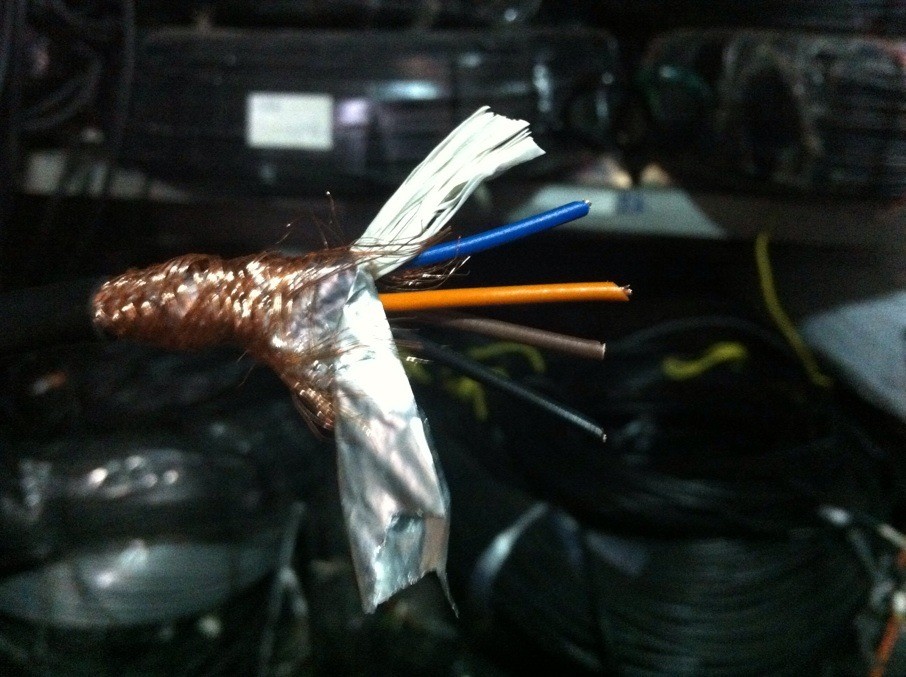 4-core shielding line 4 * 0 5rvvp copper mesh woven signal control line