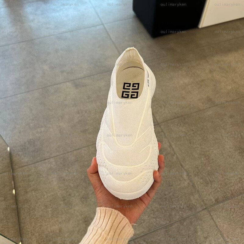 Italian Outlet Givenchy Women's Low-Top Knit Sneakers Tk360 White Size 38