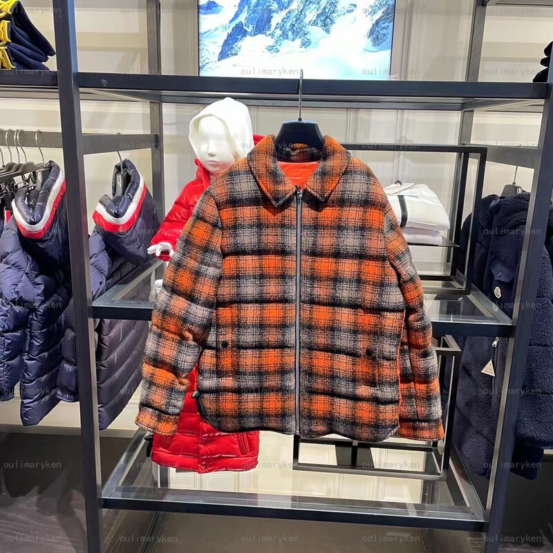 Italian Outlet Moncler Boys' Wool Blend down Jacket Ayrat Orange 4 5 6A Years Old