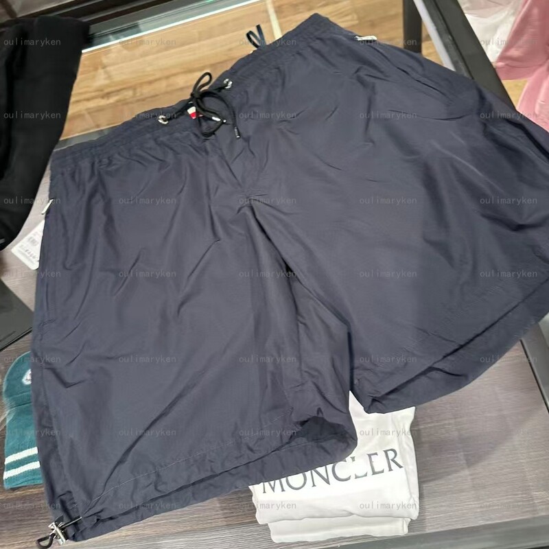 Italian Outlet Moncler Men's Quick-Dry Sports Casual Shorts, Dark Blue, Size 50 52