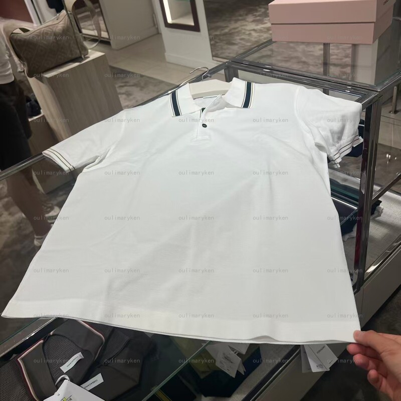 Outlet Discount Ferragamo Men's Short-Sleeved T-Shirt Polo Shirt White Size L Outlet Discount Ferragamo Men's Short-Sleeved T-Shirt Polo Shirt White Size L