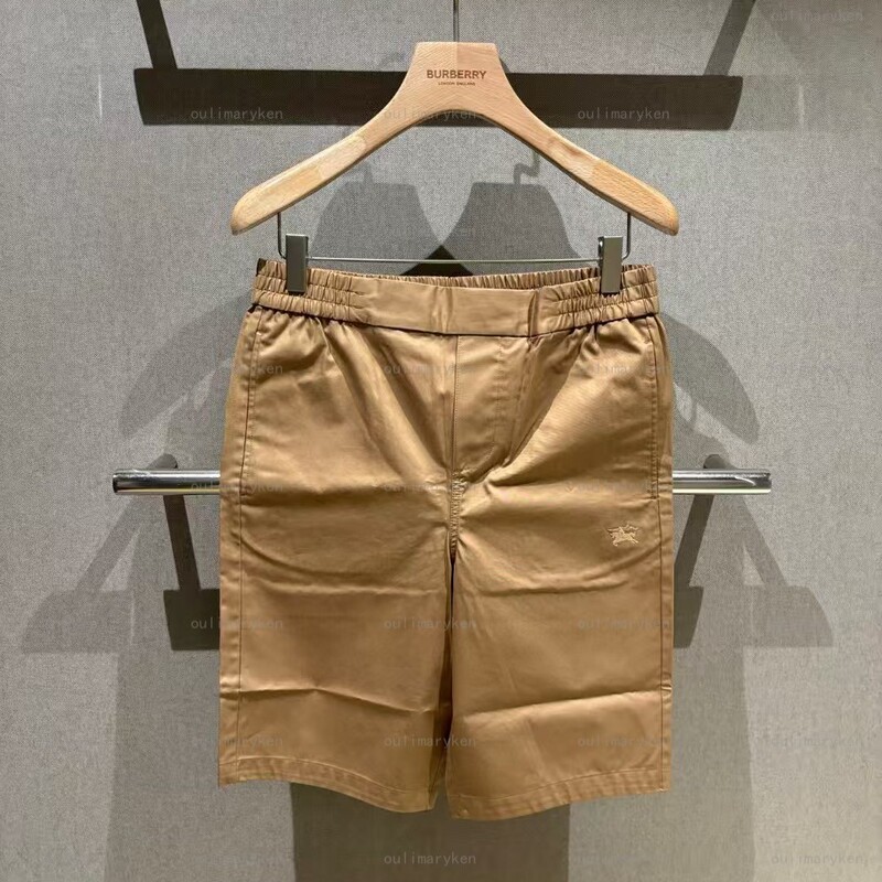 Italian Outlet Burberry Boys' Casual Shorts Classic Horse Logo Khaki Color 14Y