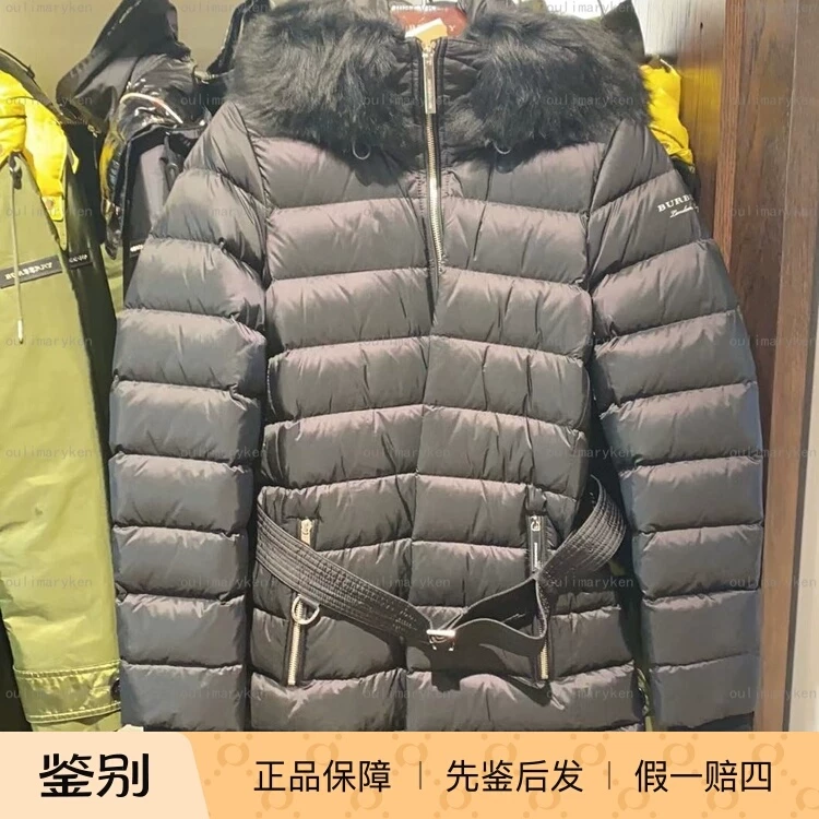 Burberry, шерстяной костюм с капюшоном, черная пуховик, Италия, до середины