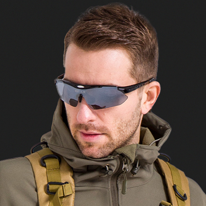Jedi Outdoor Protection Riding Glasses Five Color Lenses Exchangeable Driving Polarized Glasses Sun Glasses Myopia