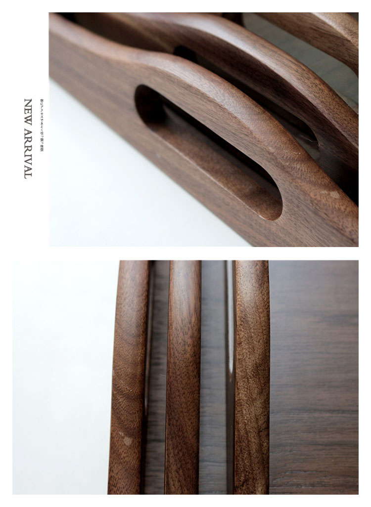 Walnut Continental American Style Living Room Bàn cà phê Đĩa trà Đĩa dao kéo Khay lưu trữ gia đình đũa gỗ cẩm lai