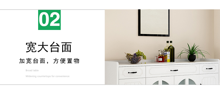 Sideboard Châu Âu mục vụ tủ trà hiện đại tối giản tủ bếp nhà bếp tủ lưu trữ tủ trắng tủ ăn - Buồng tủ gỗ nhỏ