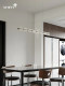 Italian Luce Orizzontale Modern Light Luxury Long Crystal Glass Dining Room Chandelier Minimalist Bar Counter Lamp
