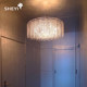 Italian Lolli&Memmoli Italian Accessible Luxury House Duplex Floor Round Crystal Chandelier Living Room Dining Room Lamp