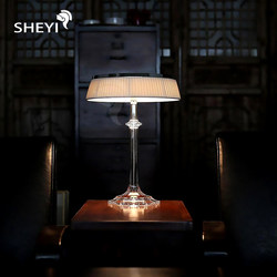 Bakala French-Style Light Luxury Crystal Table Lamp, High-End Living Room Decoration, Study Atmosphere Table Lamp, Bedroom Bedside Lamp
