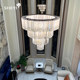 Modern light luxury crystal chandelier for living room, dining room, bedroom, villa duplex floor cloakroom, study room, home round lamps