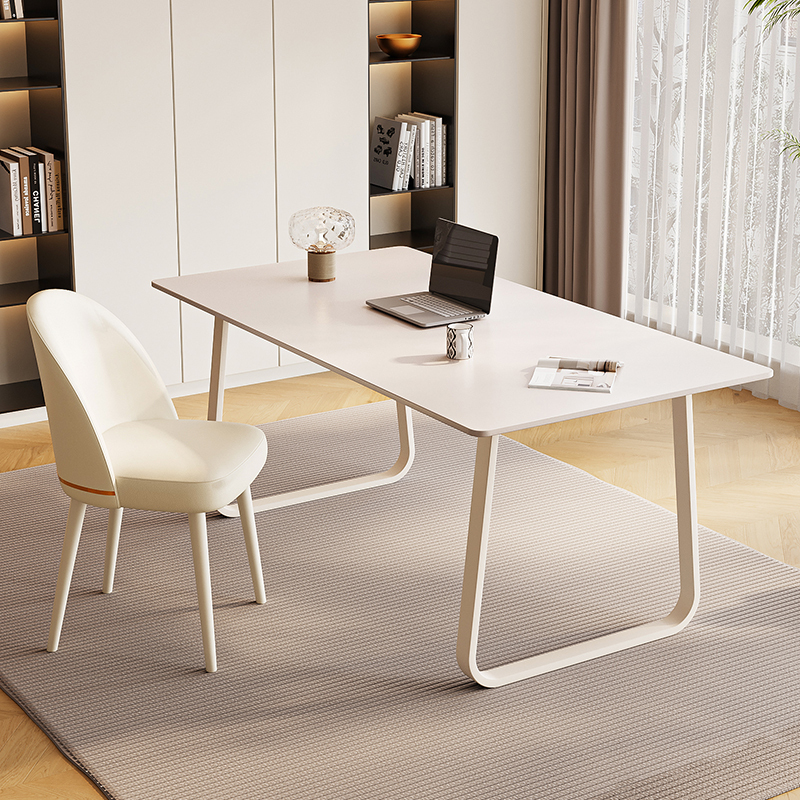 Cream Style Desk Student Home Small Pure White Slate Desktop Computer Desk Office Desk Modern Simple Rectangular
