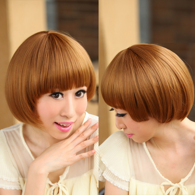 假发 女 短发时尚帅气 女生蘑菇头蓬松逼真 修脸短直发BOBO头圆脸