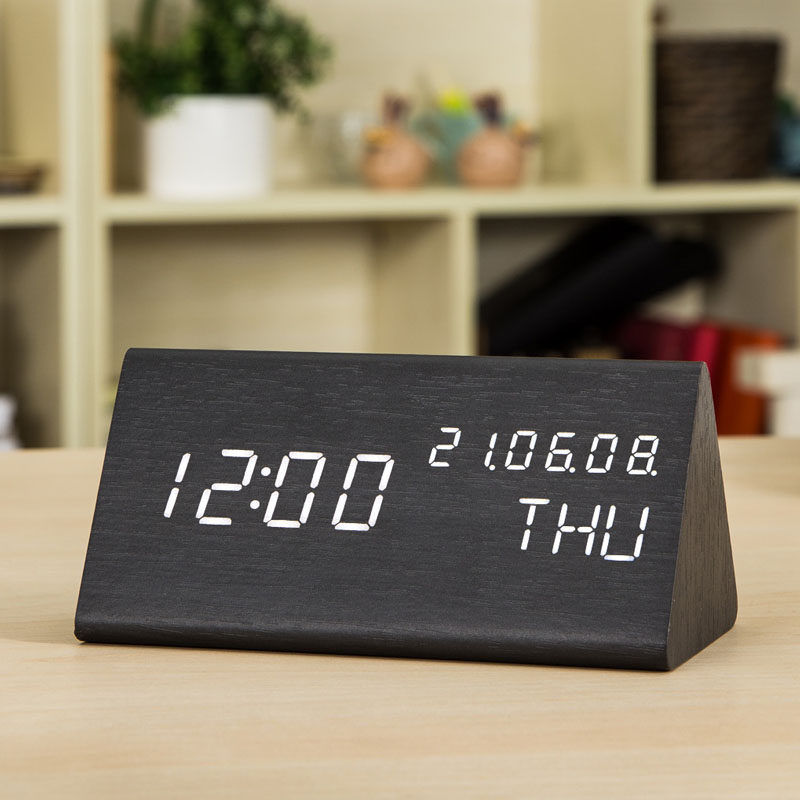 Fashion creative alarm clock Perpetual calendar Student Children's electronic clock Alarm clock Luminous silent smart seat clock week