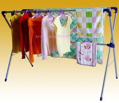 Indoor floor telescopic clothes hanger clothing Stainless Steel Folding Balcony Sunburn Clothes Rack X type Clothes Hanger Sun