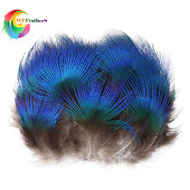 Wenbook feathers hot sale natural color 50 a pack of spot sales peacock orchid pieces diy jewelry clothing accessories