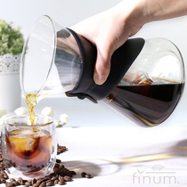 German finum hand punch coffee pot set glass sharing pot Home portable drip filter Cup