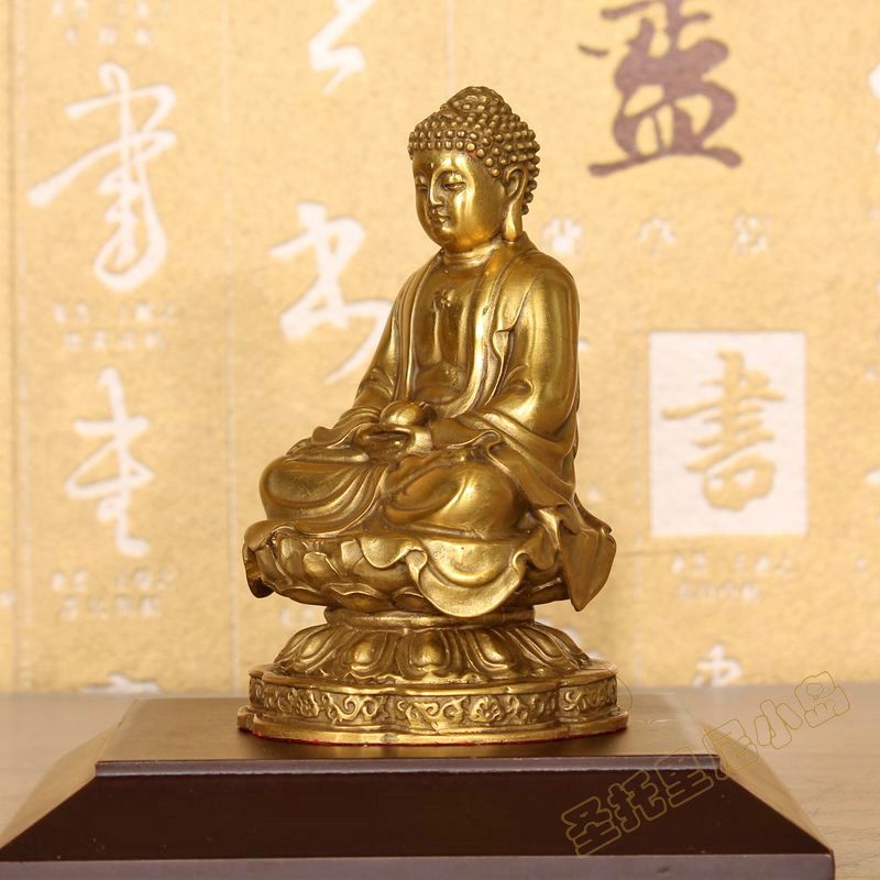 Đồ trang trí bằng đồng nguyên chất tượng phật nhỏ bằng đồng nhỏ Sakyamuni nhà trang trí xe bằng đồng tượng Phật vật dụng dcor phòng ngủ