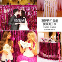 Bar rain curtain background wall decoration wedding room birthday party wedding arrangement photo curtain kindergarten opening