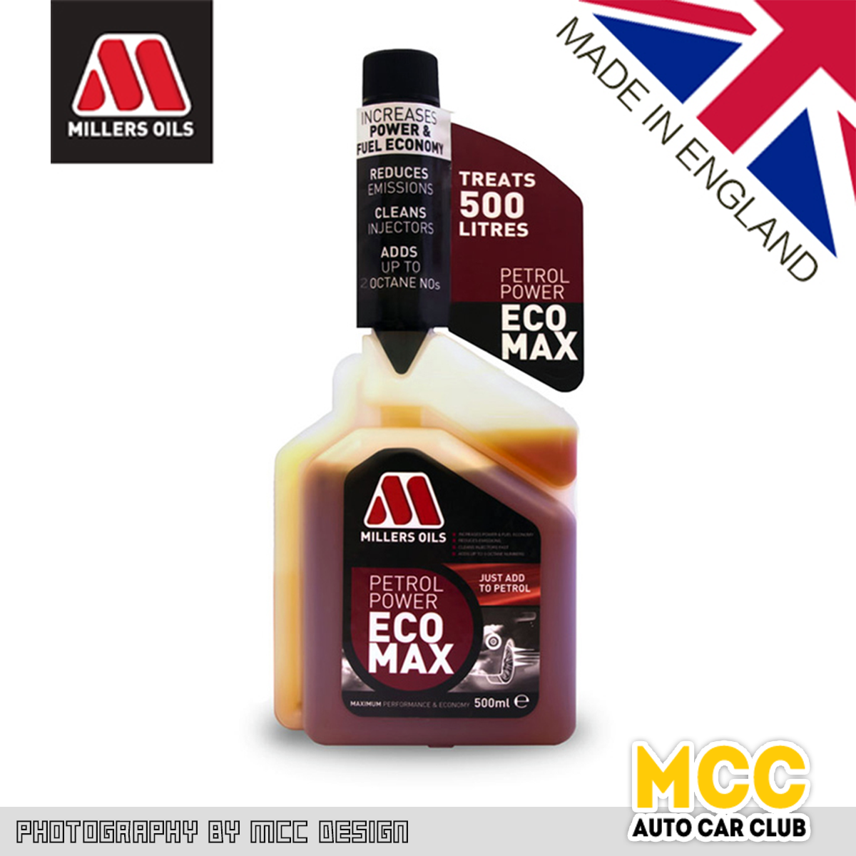 British Millers gasoline additives, fuel oil circuit cleaners, octane lifters, carbon deposits removed