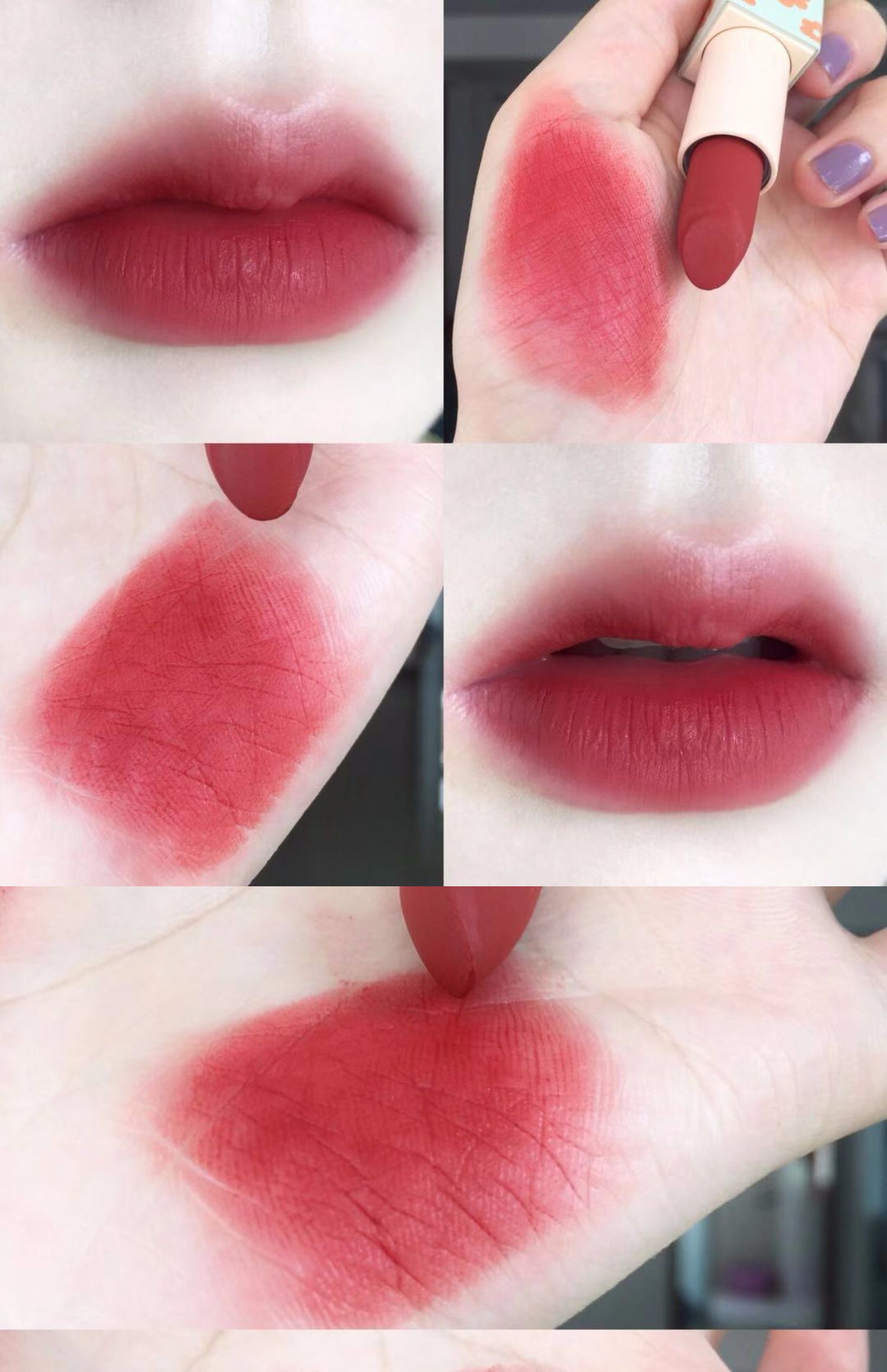 Hoa Son môi Rika Tên chung Xiao Xiao Youquan Tanabata Limited Son môi M18 19 Half Sugar Cola Half Ripe Cherry - Son môi son 3ce màu cam đất